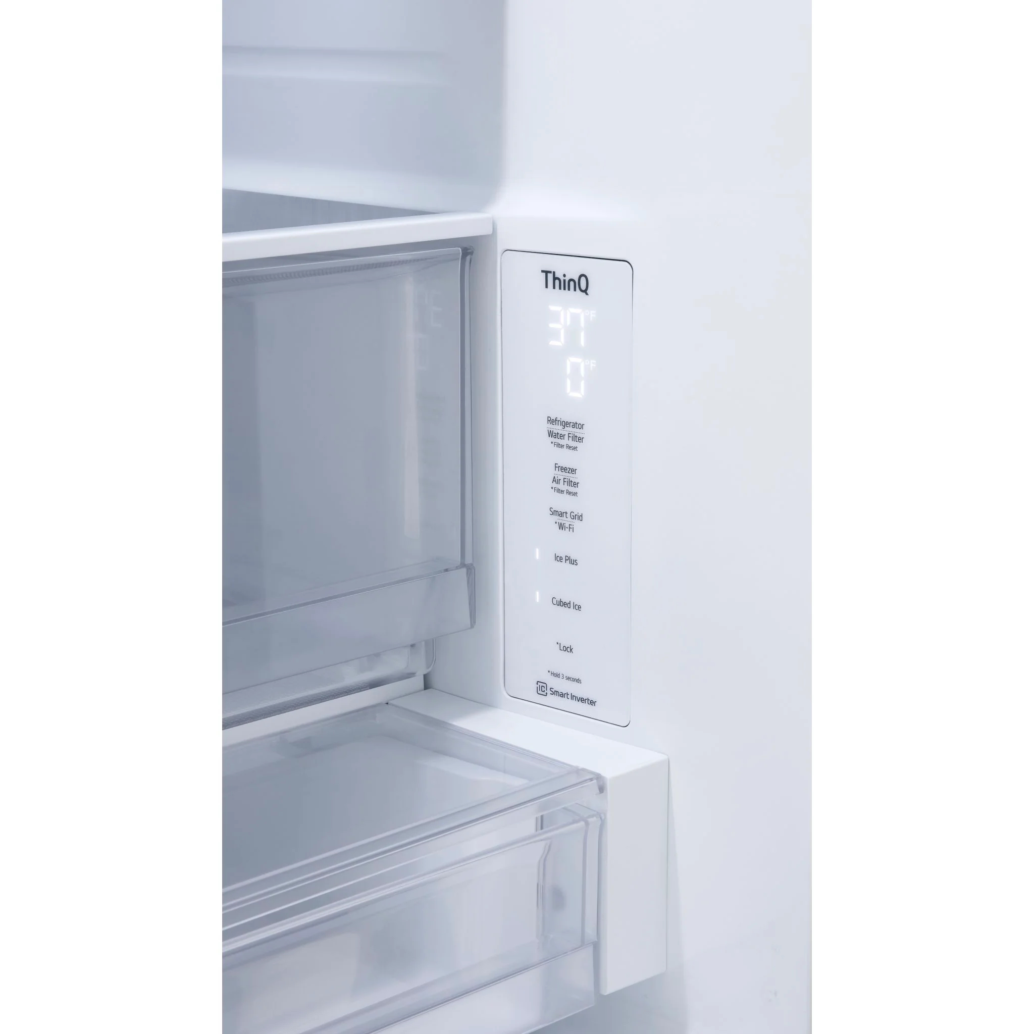 LG 27 cu. ft. Smart Counter-Depth MAX™ French Door Refrigerator - Stainless (LRFLC2706S) - Image 8