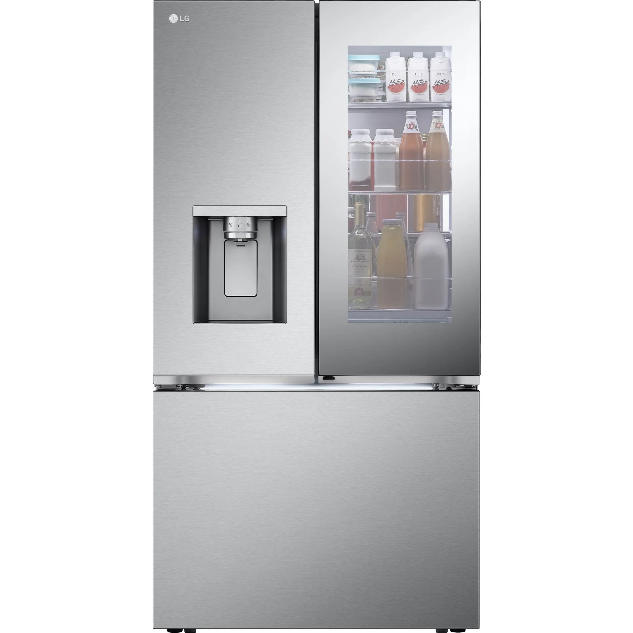 LG 26 cu. ft. Counter-Depth French Door Refrigerator - Stainless Steel - Stainless (LRYKC2606S) - Image 3