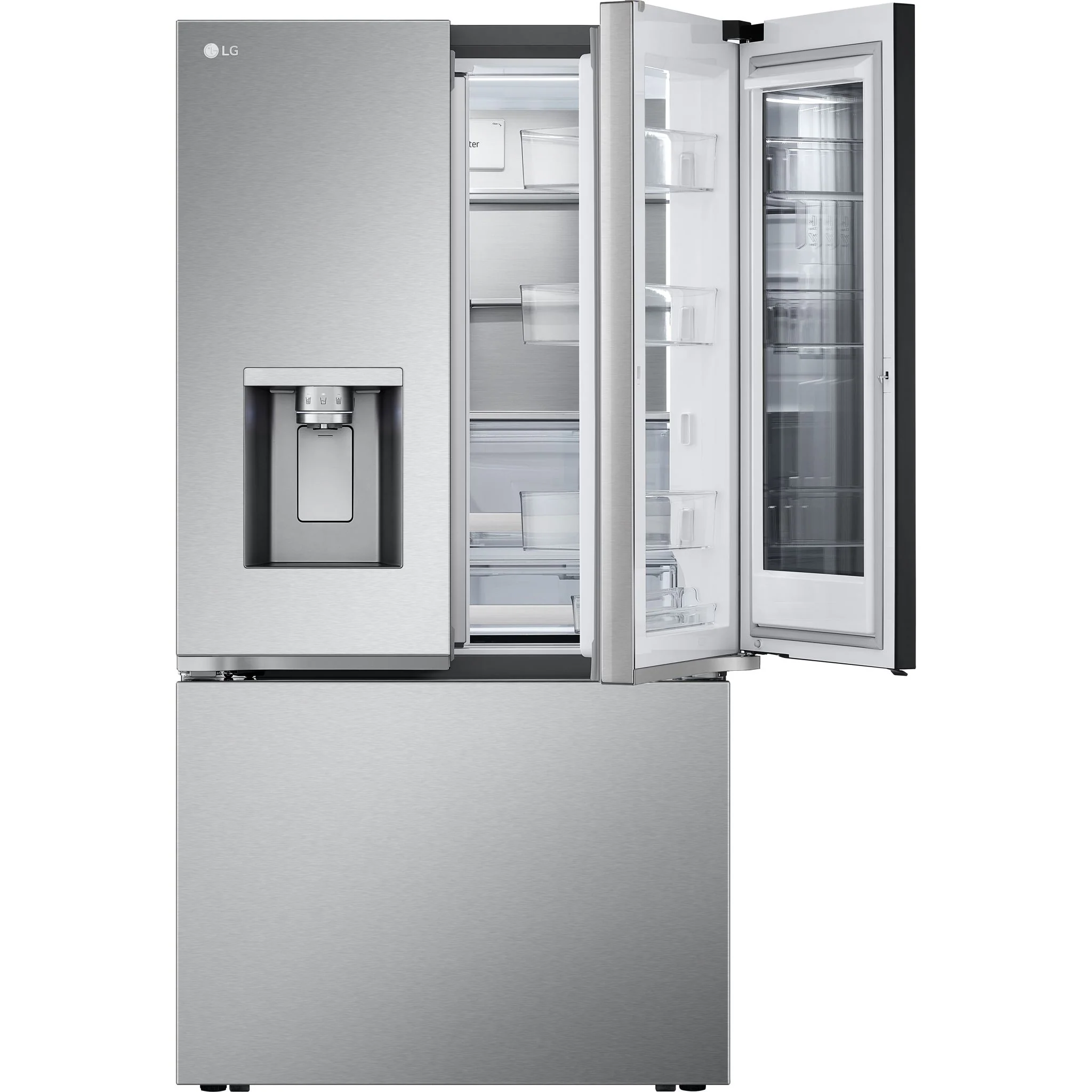 LG 26 cu. ft. Counter-Depth French Door Refrigerator - Stainless Steel - Stainless (LRYKC2606S) - Image 4