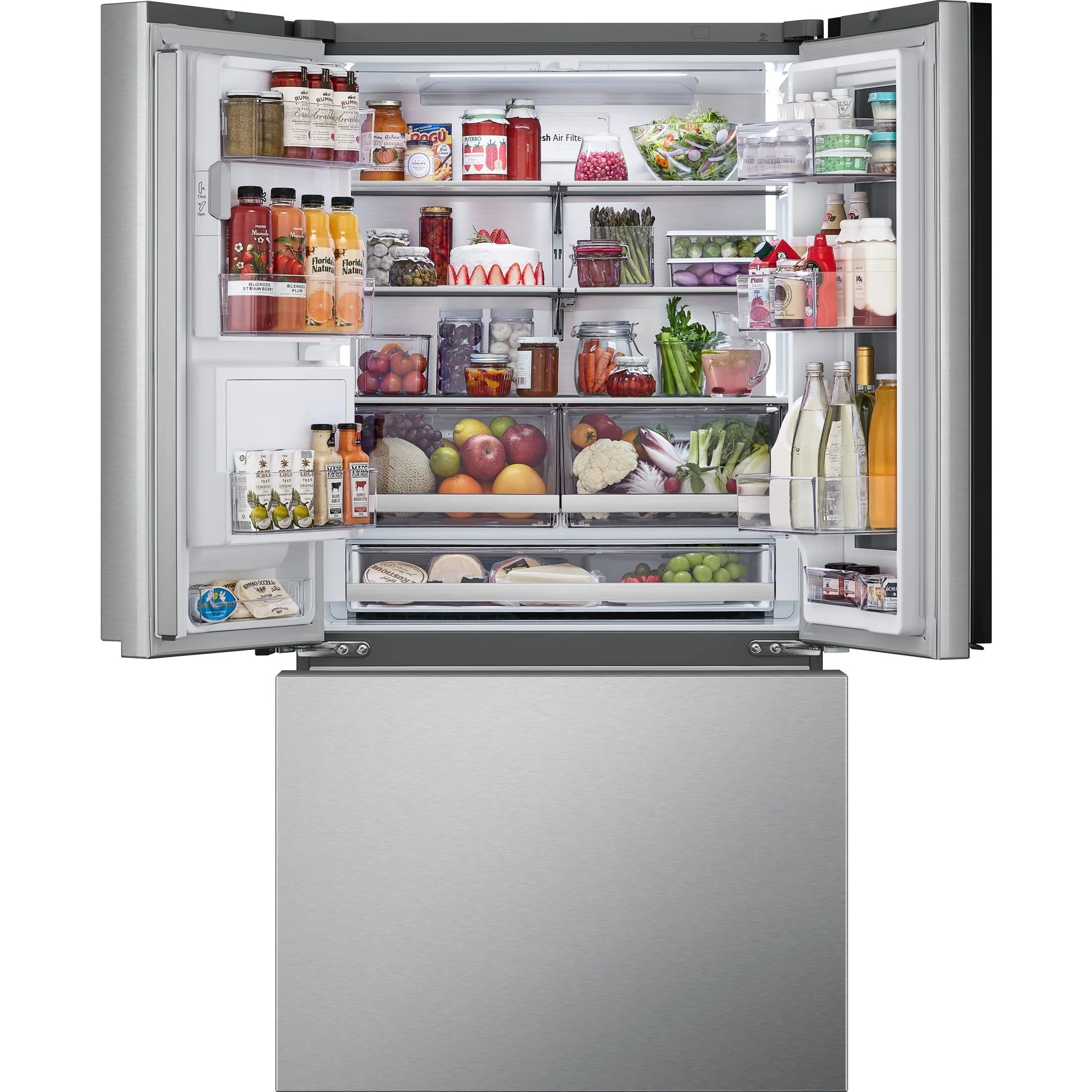 LG 26 cu. ft. Counter-Depth French Door Refrigerator - Stainless Steel - Stainless (LRYKC2606S) - Image 8