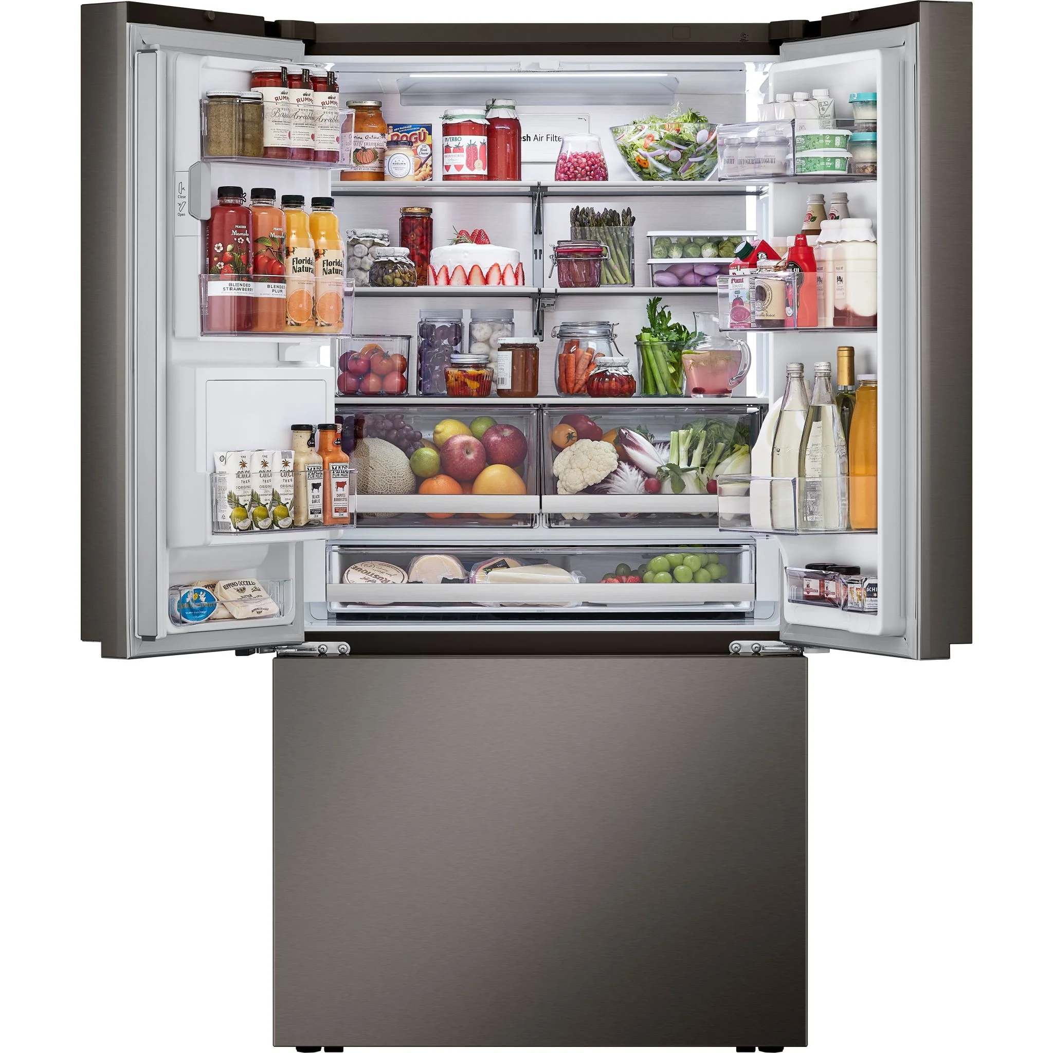 LG 26 cu. ft. Smart Counter-Depth MAX™ French Door Refrigerator with Four Types of Ice - Stainless (LRYXC2606D) - Image 14