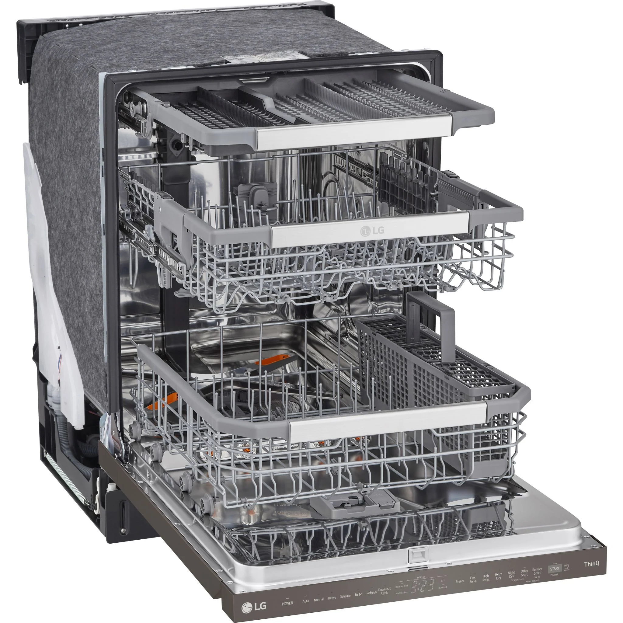 LG Smart Top Control Dishwasher with QuadWash™ Pro, TrueSteam® and Dynamic Dry - Black Stainless (LDPS6762D) - Image 7