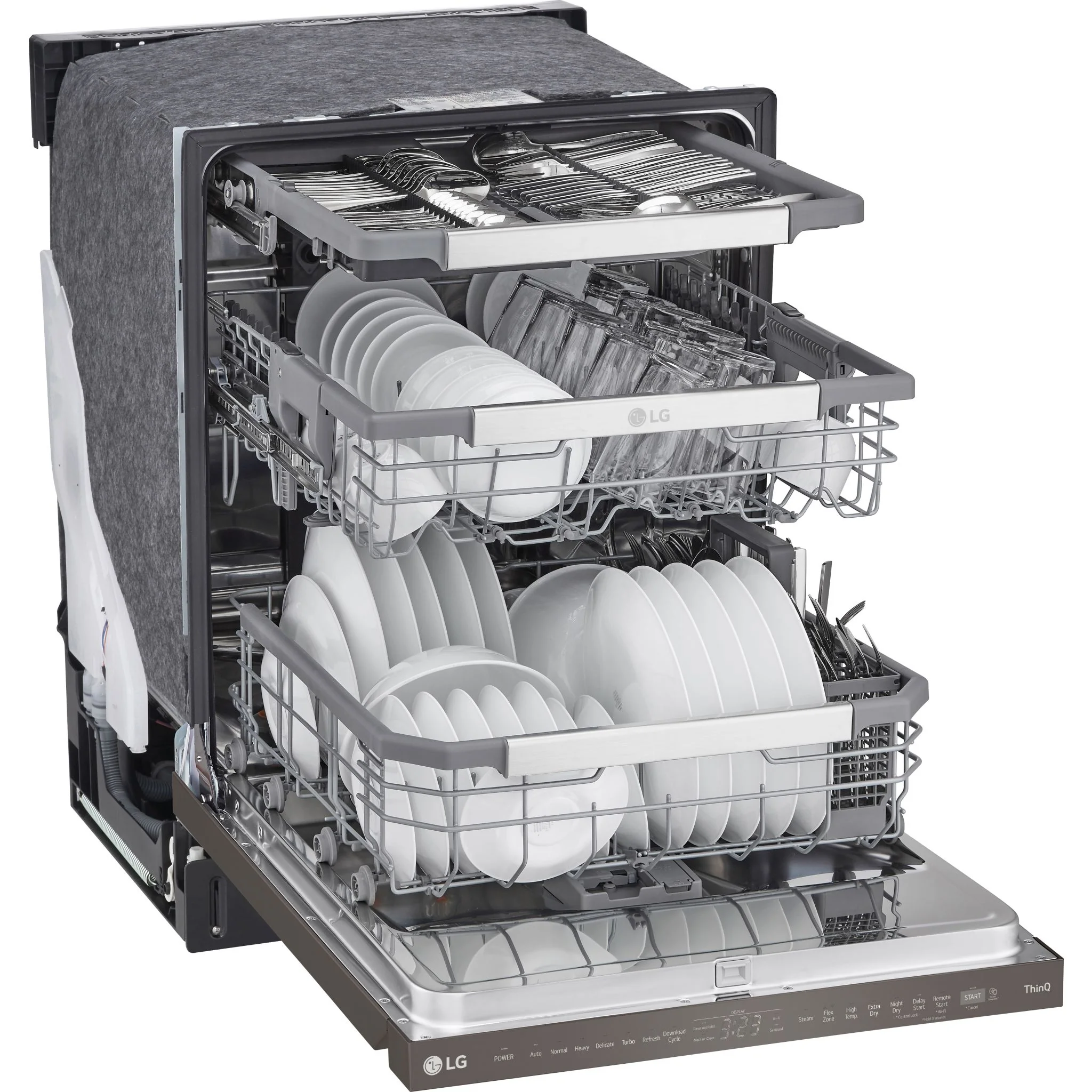 LG Smart Top Control Dishwasher with QuadWash™ Pro, TrueSteam® and Dynamic Dry - Black Stainless (LDPS6762D) - Image 8