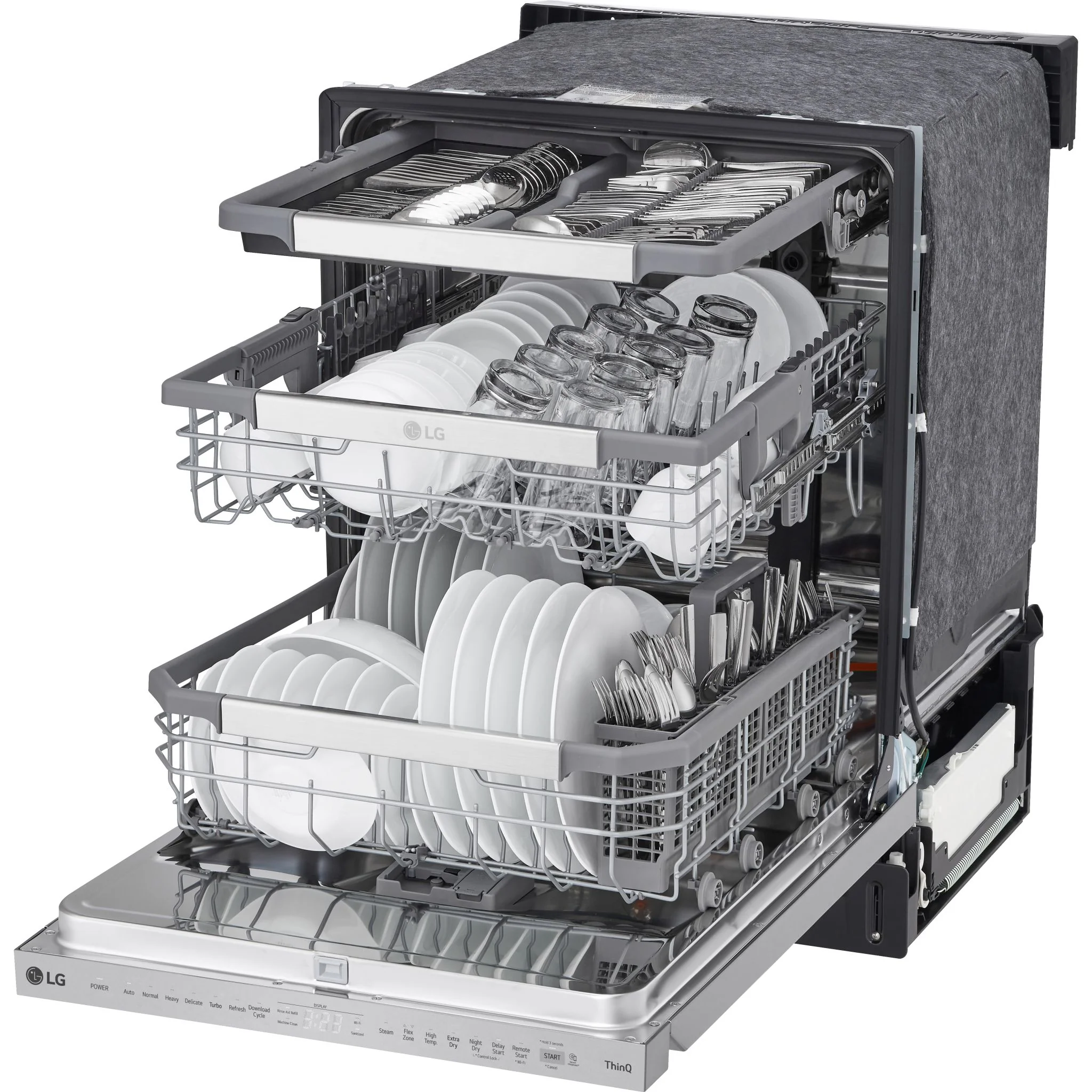 LG Top Control Wi-Fi Enabled Dishwasher
with QuadWash™ Pro - PrintProof™ Stainless Steel(LDPS6762S) - Image 10