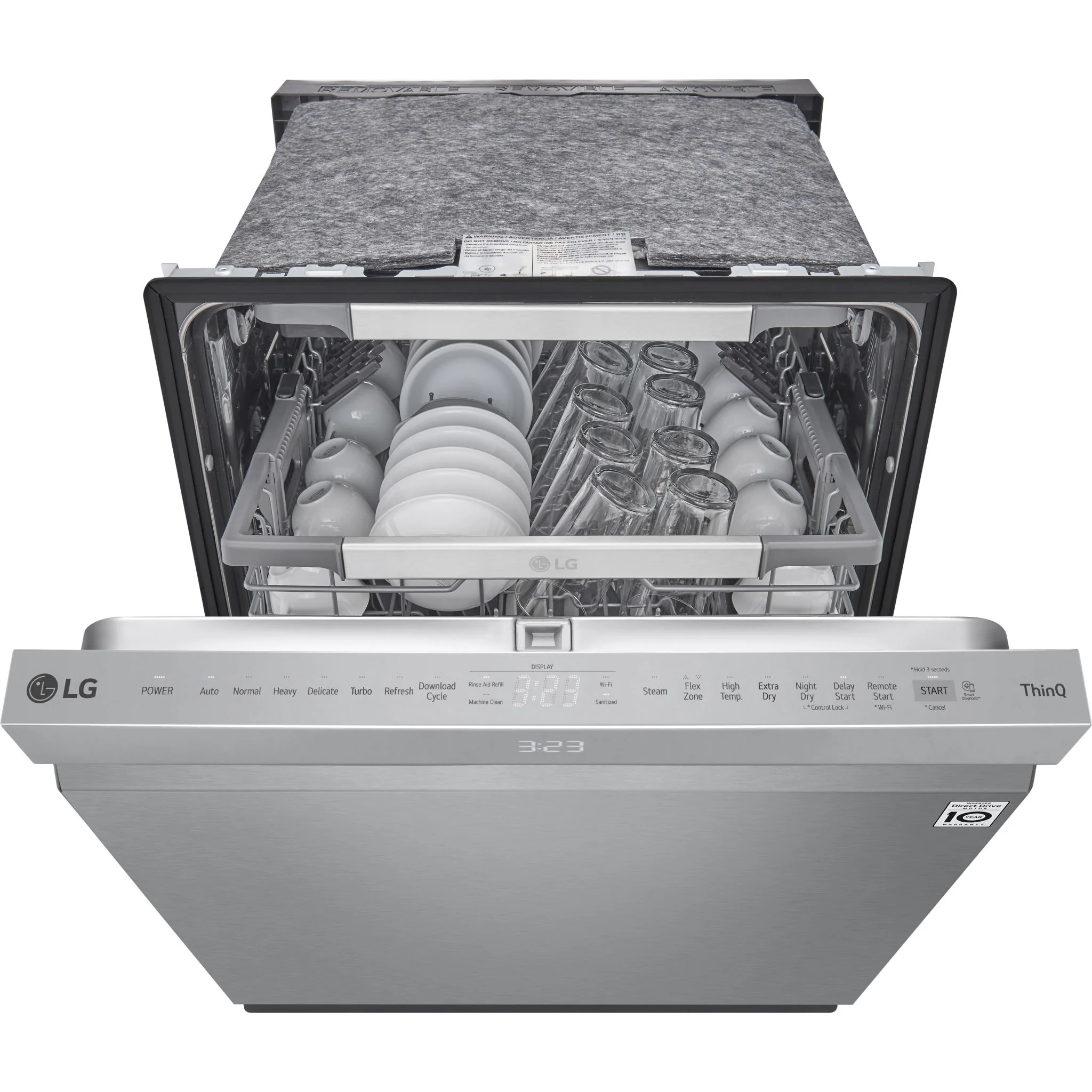 LG Top Control Wi-Fi Enabled Dishwasher
with QuadWash™ Pro - PrintProof™ Stainless Steel(LDPS6762S) - Image 3