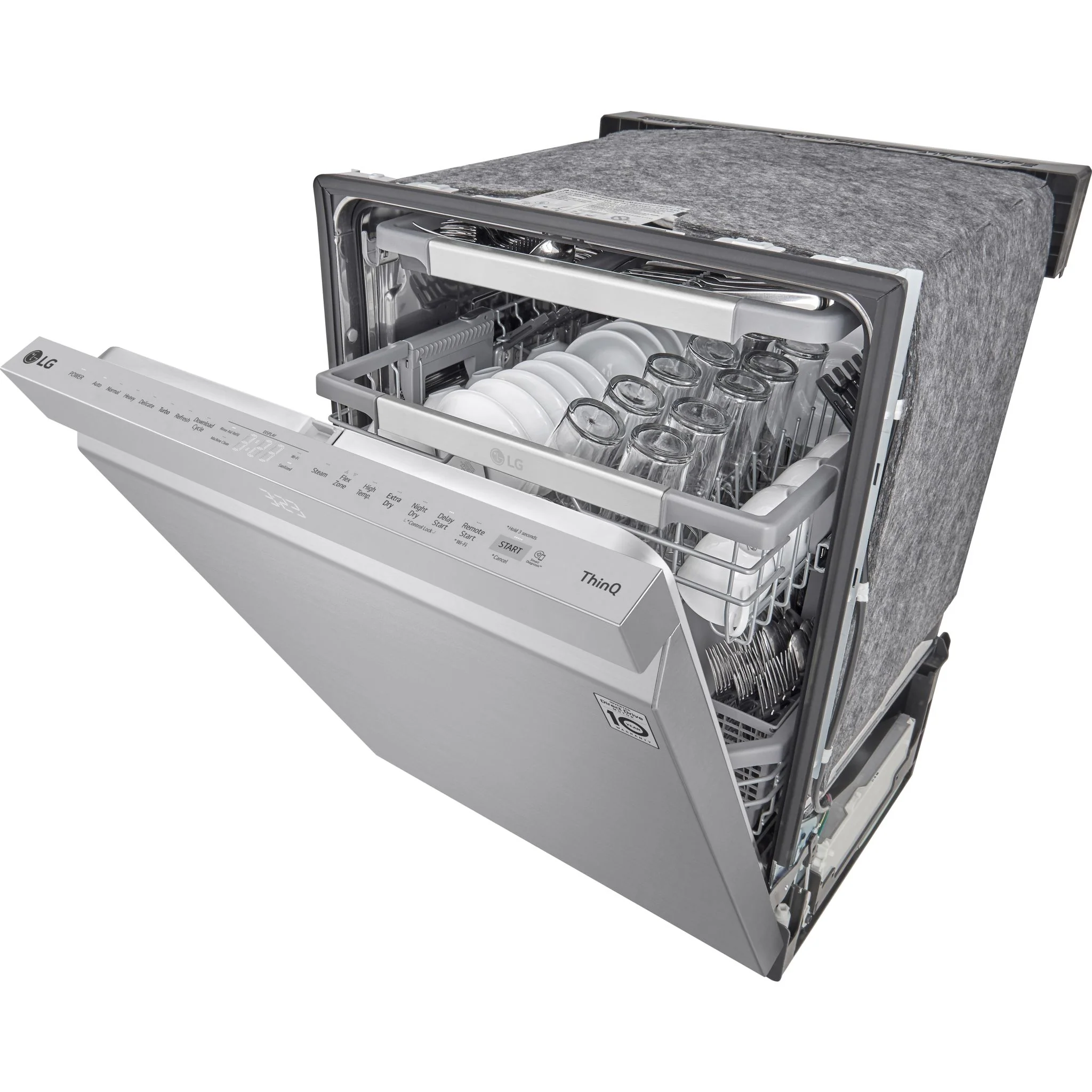 LG Top Control Wi-Fi Enabled Dishwasher
with QuadWash™ Pro - PrintProof™ Stainless Steel(LDPS6762S) - Image 4