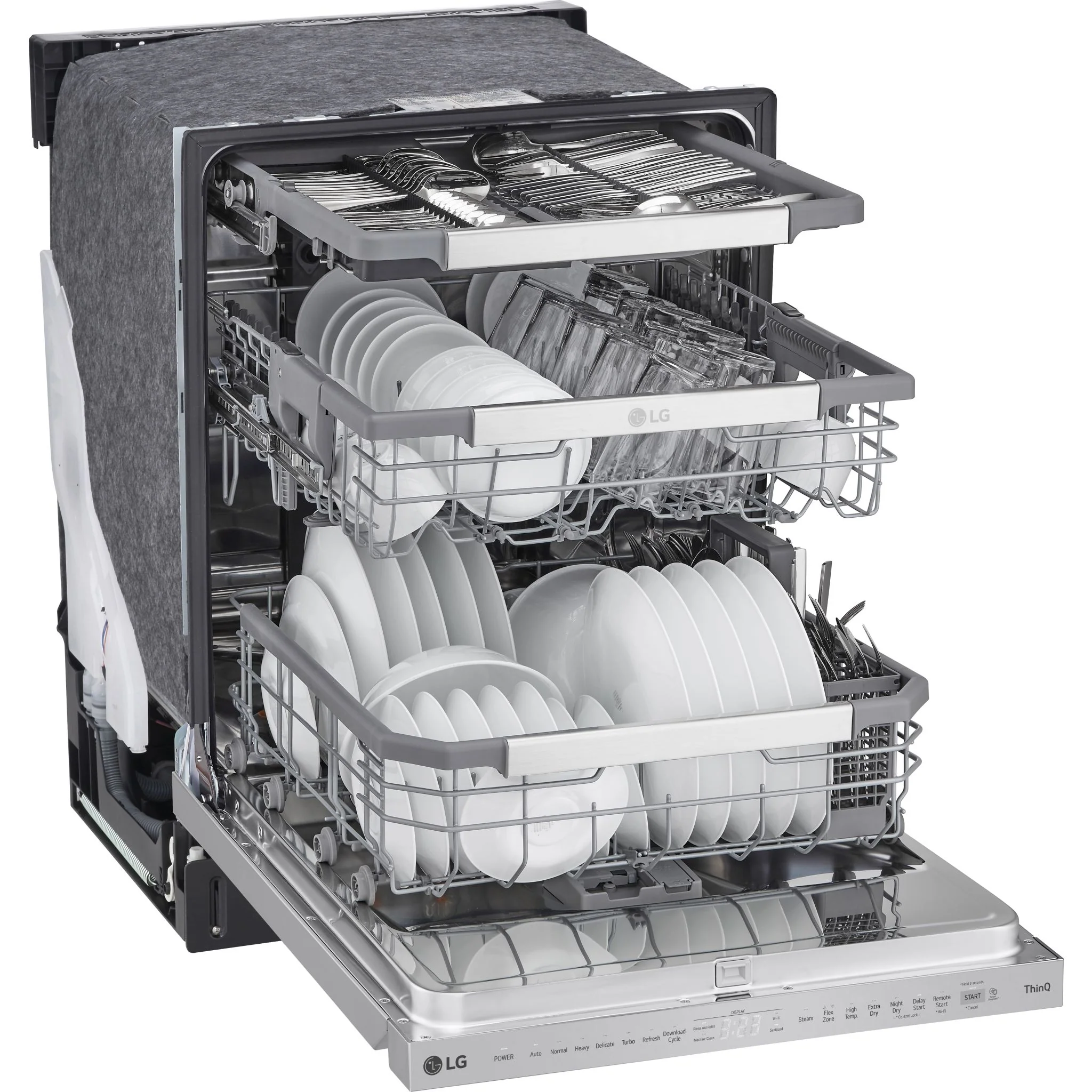 LG Top Control Wi-Fi Enabled Dishwasher
with QuadWash™ Pro - PrintProof™ Stainless Steel(LDPS6762S) - Image 8