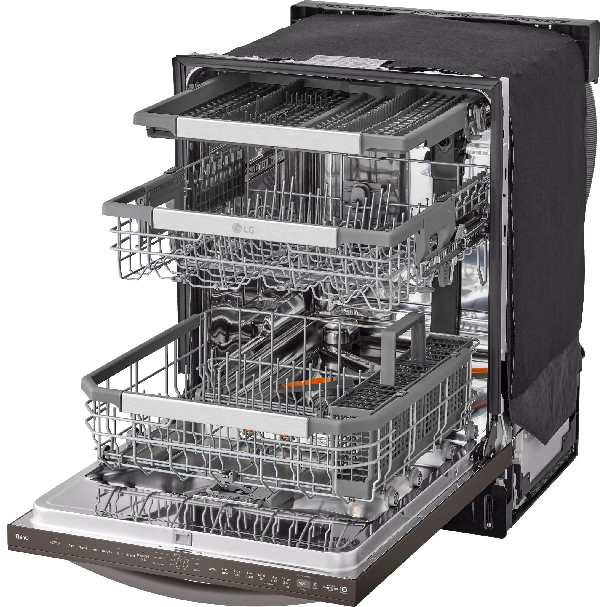 LG Smart Top Control Dishwasher with 1-Hour Wash & Dry, QuadWash Pro™, TrueSteam® and Dynamic Heat Dry - Black Stainless (LDTH7972D) - Image 12