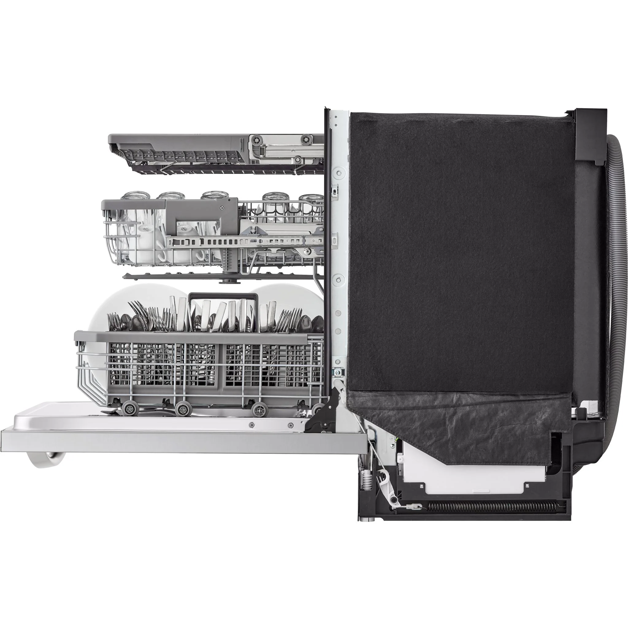 LG Smart Top Control Dishwasher with 1-Hour Wash & Dry, QuadWash Pro®, TrueSteam®, and Dynamic Heat Dry - Black Stainless (LDTH7972S) - Image 16