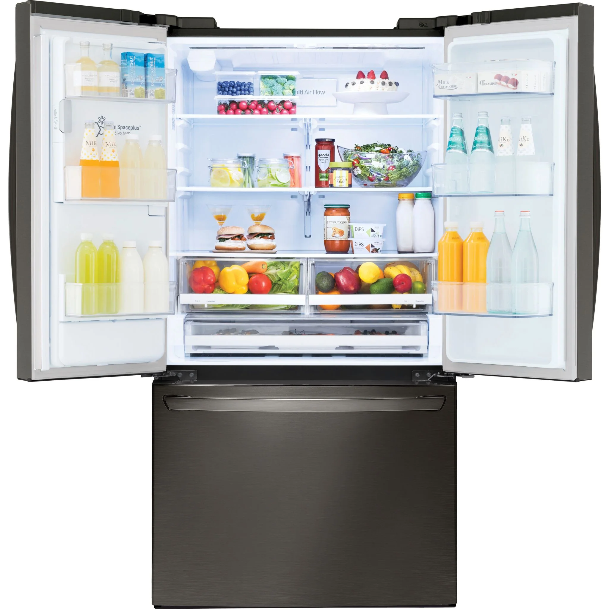 LG 28 cu.ft 3 Door French Door, Standard Depth, Ice and Water with Single Ice - Black Stainless (LRFS28XBD) - Image 11