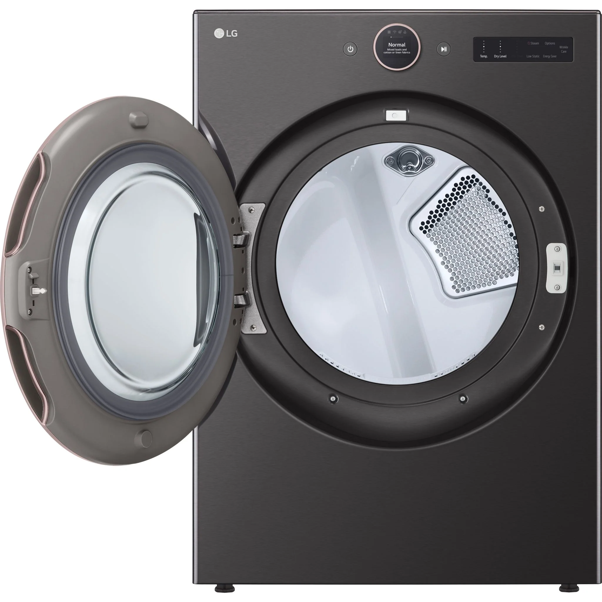 LG 7.4 cu. ft. Ultra Large Capacity Smart Front Load Electric ENERGY STAR® Dryer with Sensor Dry & Steam Technology - Black Steel (DLEX6500B) - Image 10