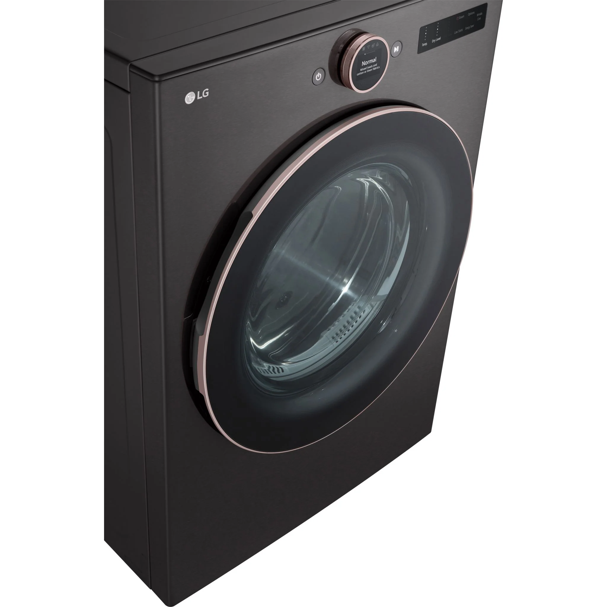 LG 7.4 cu. ft. Ultra Large Capacity Smart Front Load Electric ENERGY STAR® Dryer with Sensor Dry & Steam Technology - Black Steel (DLEX6500B) - Image 14