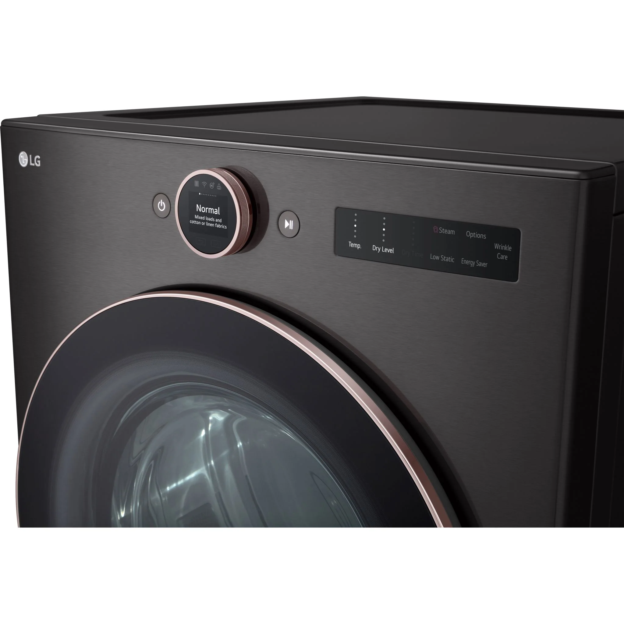 LG 7.4 cu. ft. Ultra Large Capacity Smart Front Load Electric ENERGY STAR® Dryer with Sensor Dry & Steam Technology - Black Steel (DLEX6500B) - Image 17