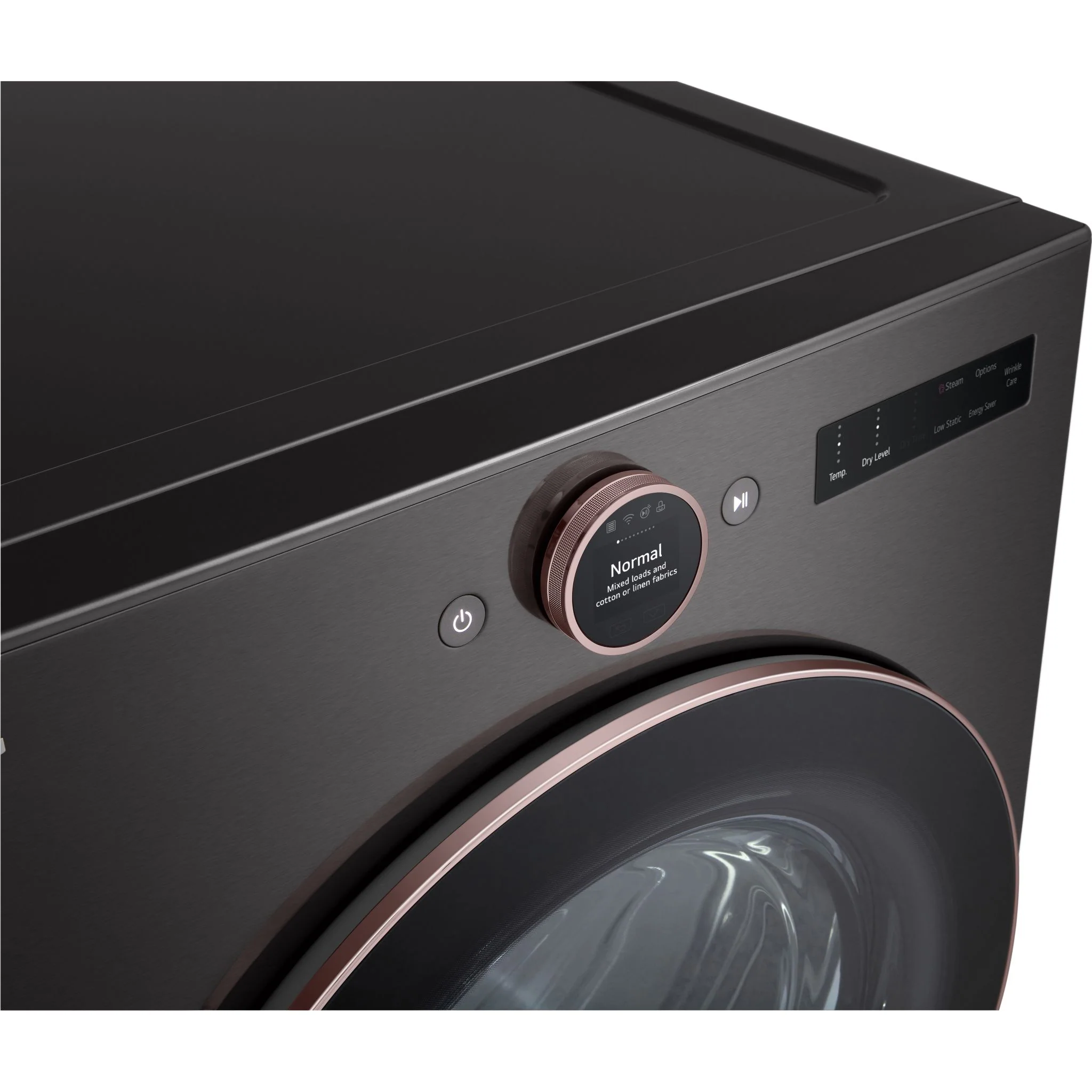 LG 7.4 cu. ft. Ultra Large Capacity Smart Front Load Electric ENERGY STAR® Dryer with Sensor Dry & Steam Technology - Black Steel (DLEX6500B) - Image 18