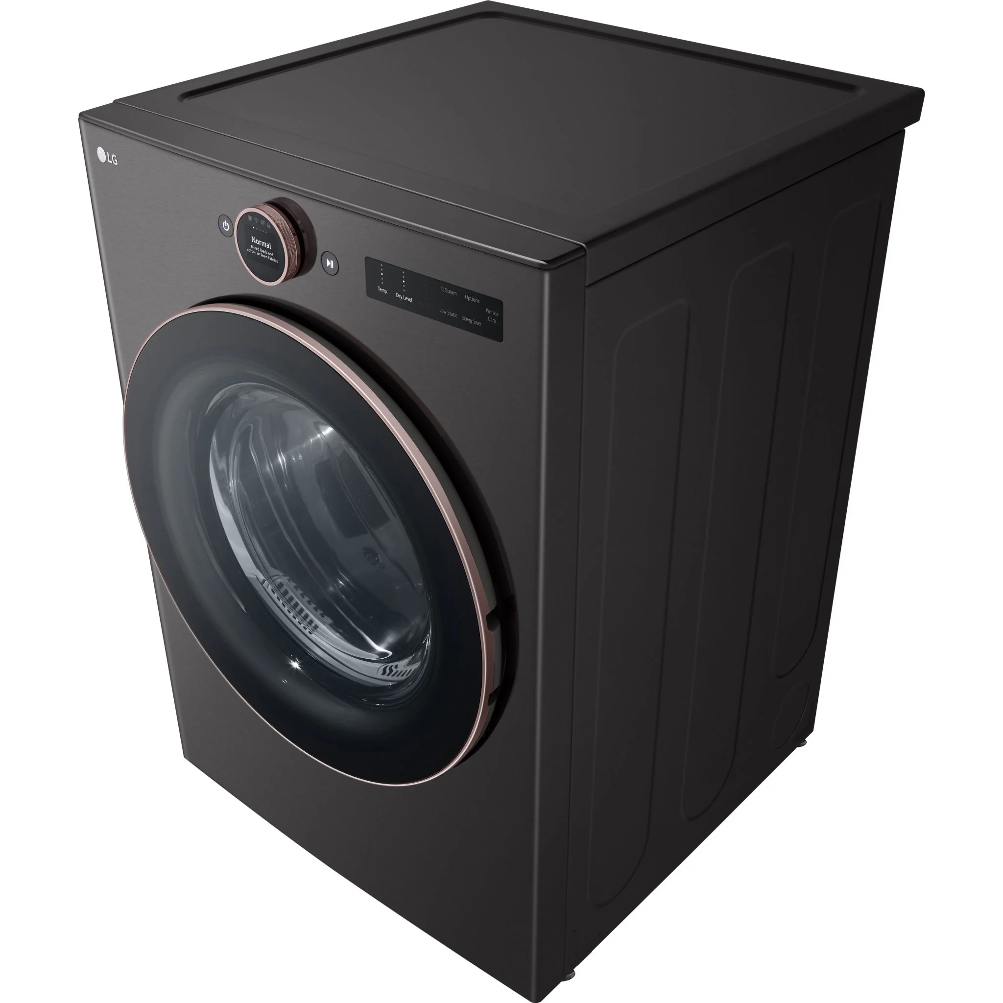 LG 7.4 cu. ft. Ultra Large Capacity Smart Front Load Electric ENERGY STAR® Dryer with Sensor Dry & Steam Technology - Black Steel (DLEX6500B) - Image 7