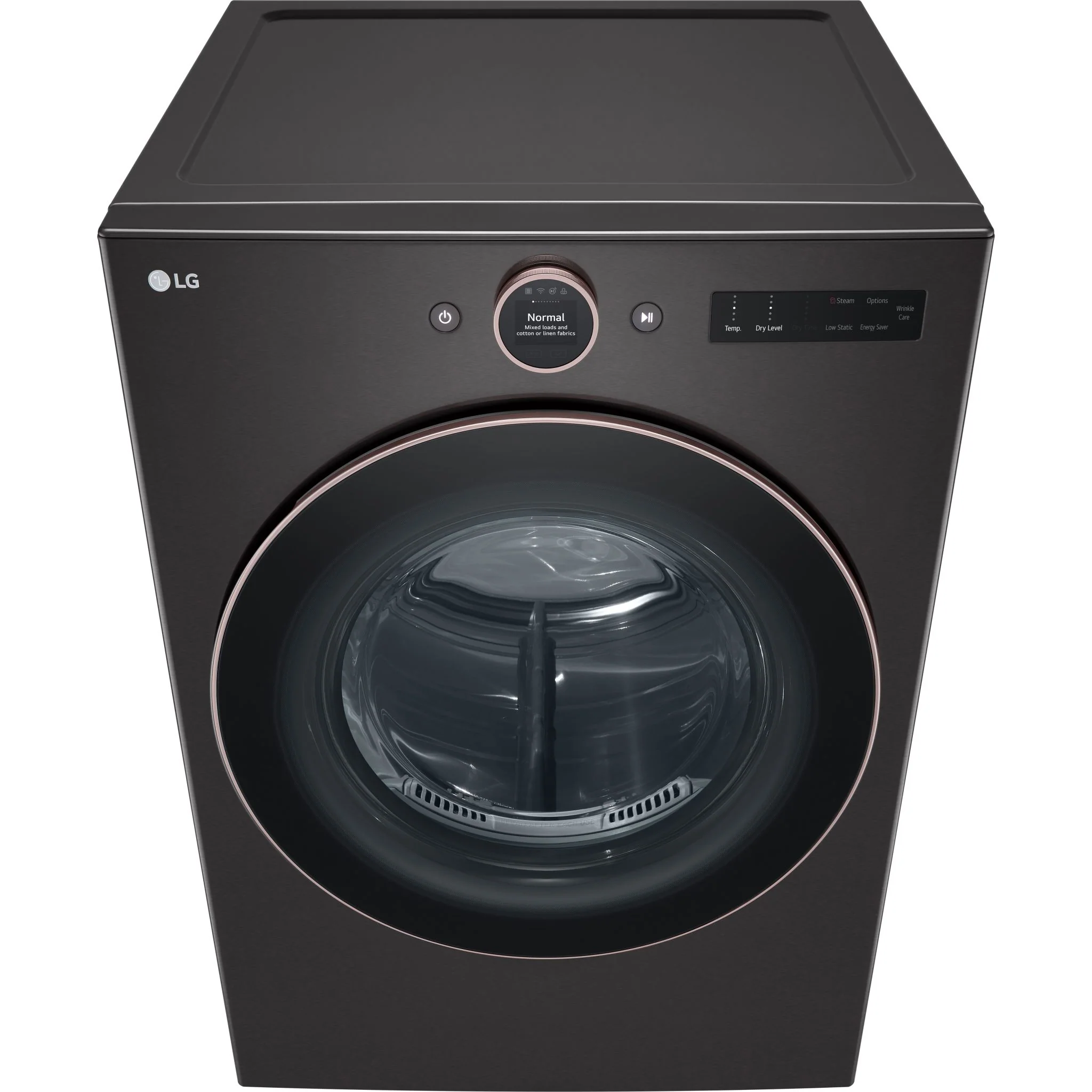 LG 7.4 cu. ft. Ultra Large Capacity Smart Front Load Electric ENERGY STAR® Dryer with Sensor Dry & Steam Technology - Black Steel (DLEX6500B) - Image 9