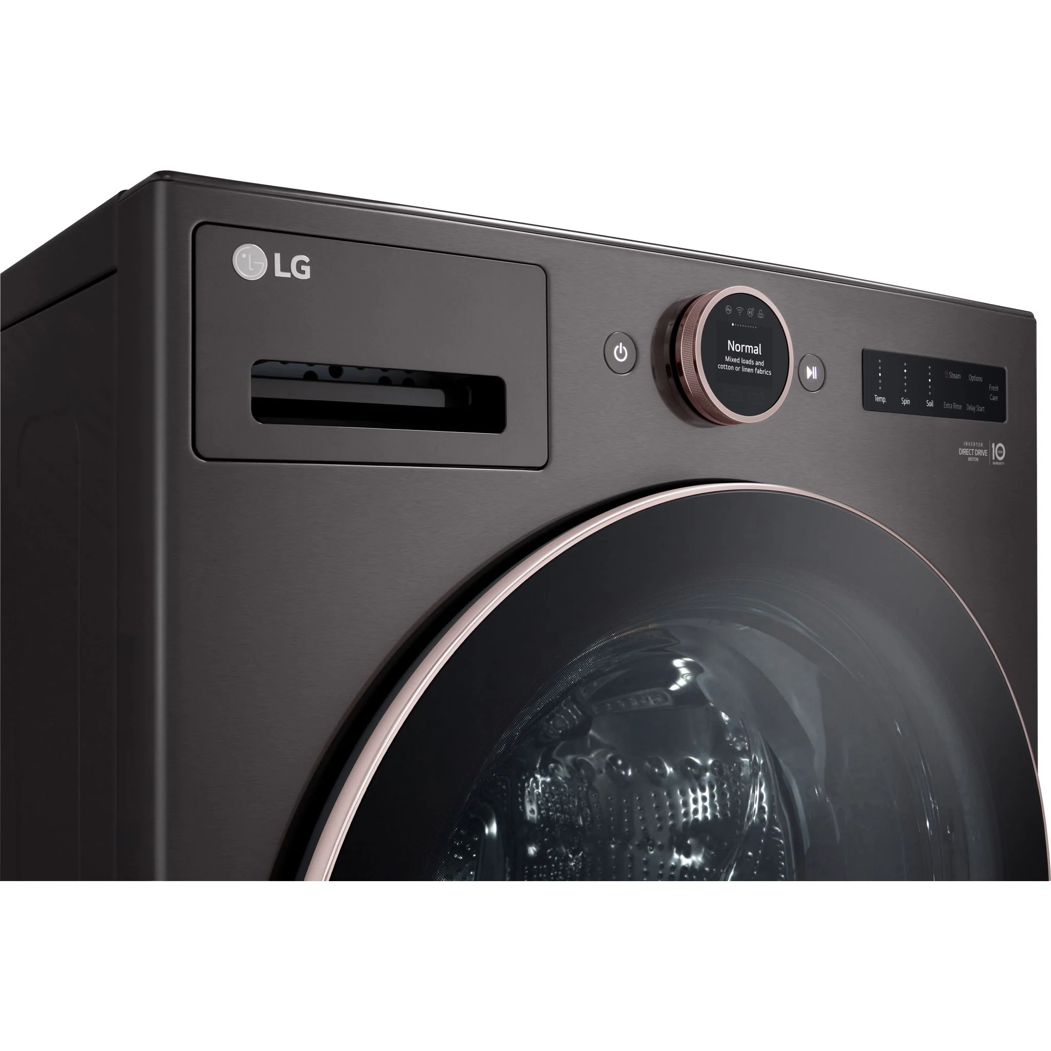 LG 5.8 cu. ft. Mega Capacity Smart Front Load ENERGY STAR® Washer with TurboWash®360° and AI DD™ Built-In Intelligence - Black Steel (WM6500HBA) - Image 11
