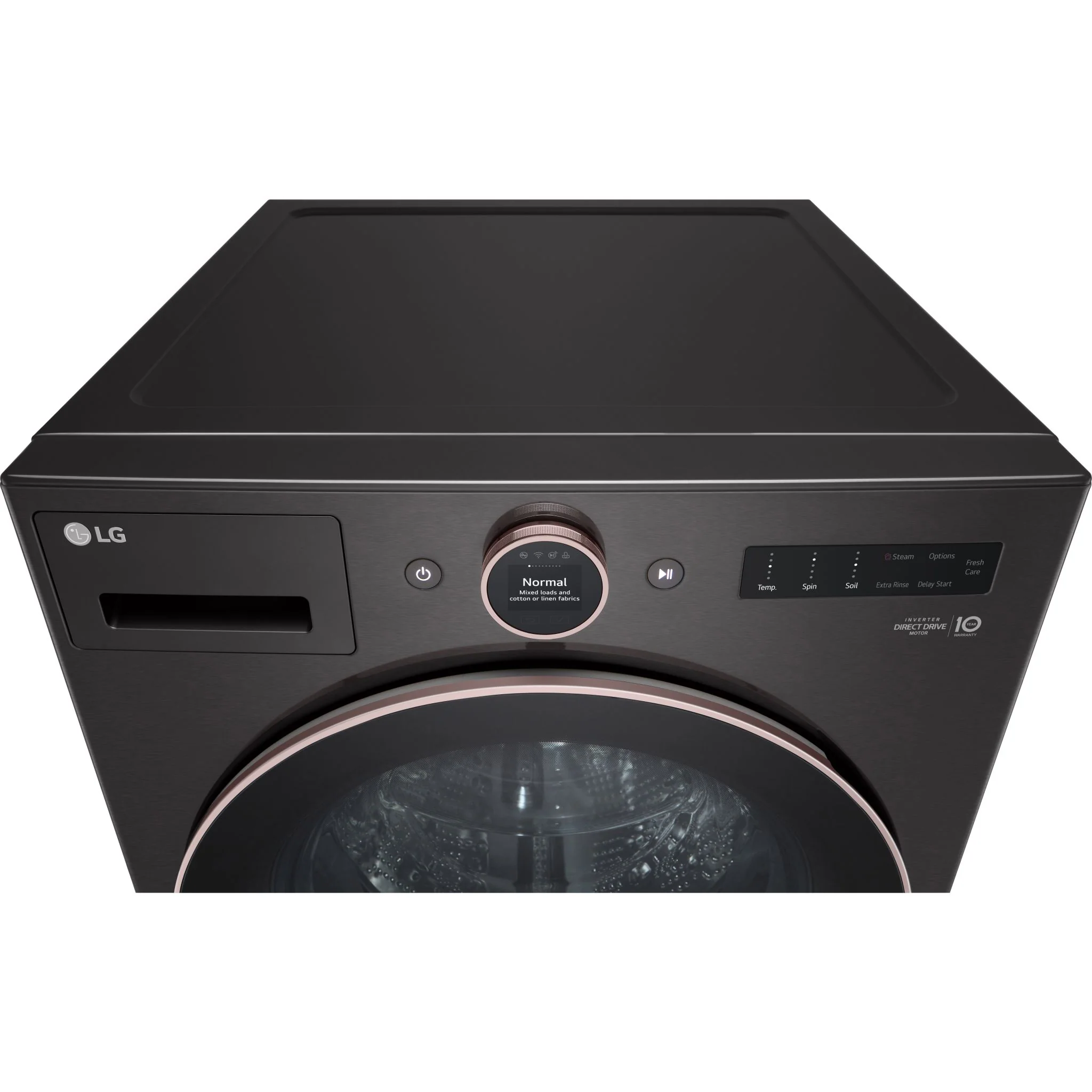 LG 5.8 cu. ft. Mega Capacity Smart Front Load ENERGY STAR® Washer with TurboWash®360° and AI DD™ Built-In Intelligence - Black Steel (WM6500HBA) - Image 12