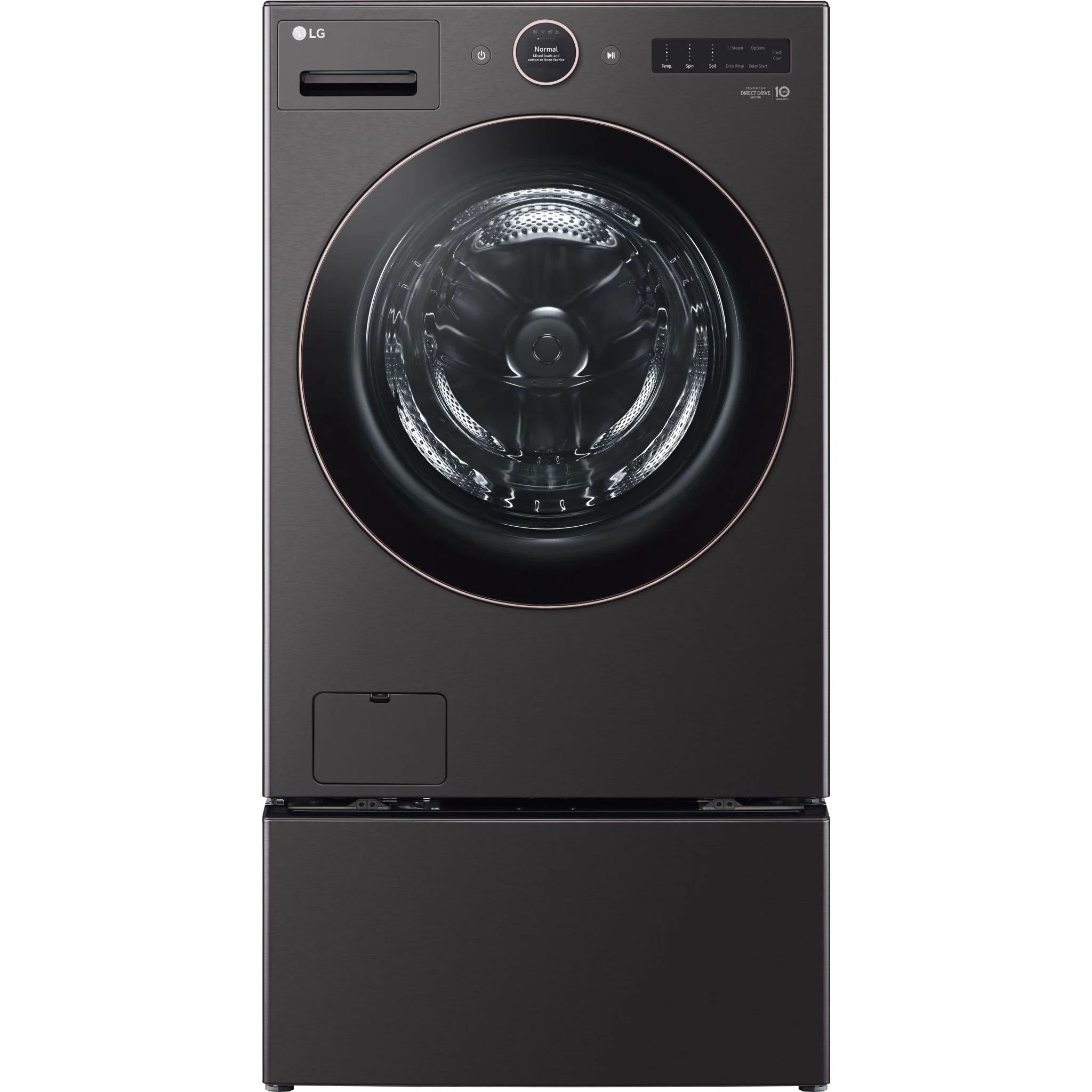 LG 5.8 cu. ft. Mega Capacity Smart Front Load ENERGY STAR® Washer with TurboWash®360° and AI DD™ Built-In Intelligence - Black Steel (WM6500HBA) - Image 22