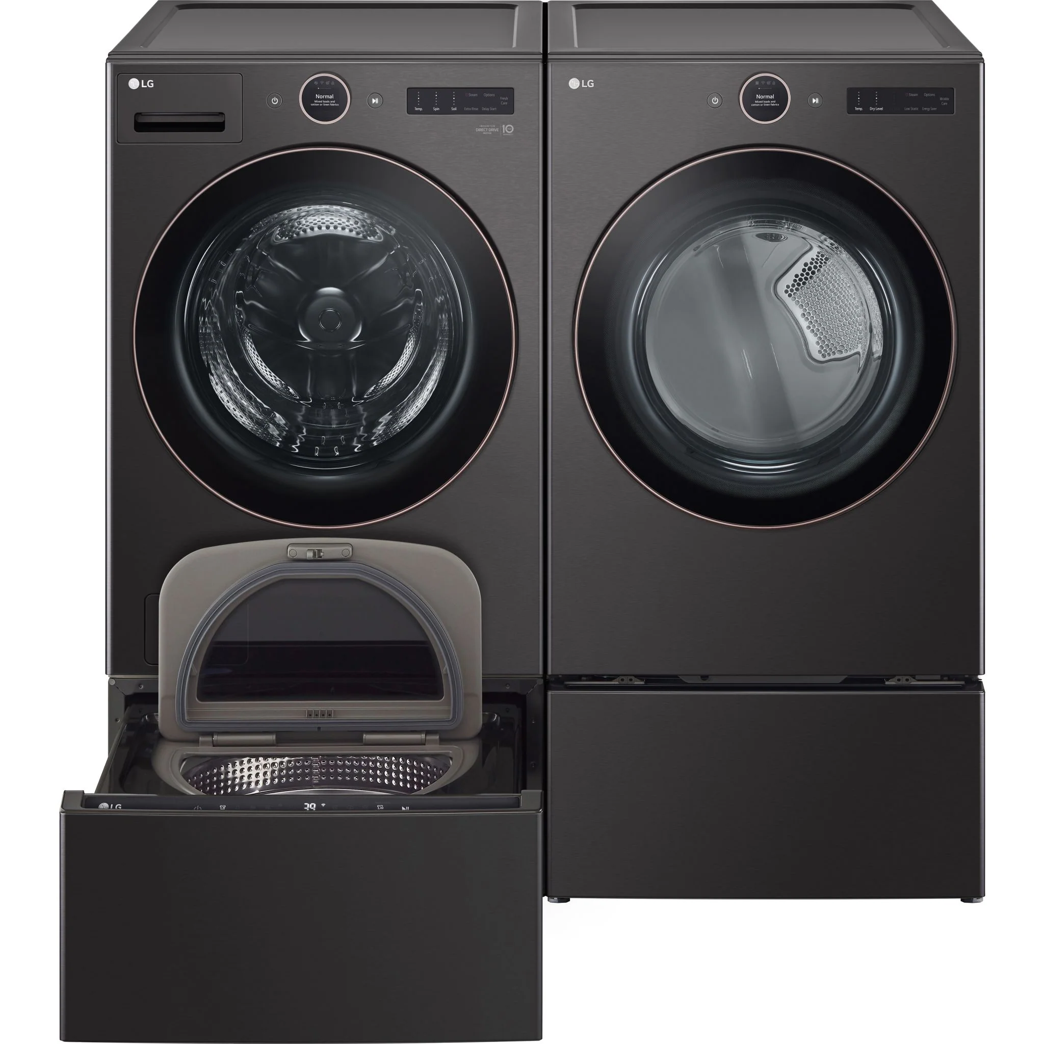 LG 5.8 cu. ft. Mega Capacity Smart Front Load ENERGY STAR® Washer with TurboWash®360° and AI DD™ Built-In Intelligence - Black Steel (WM6500HBA) - Image 24