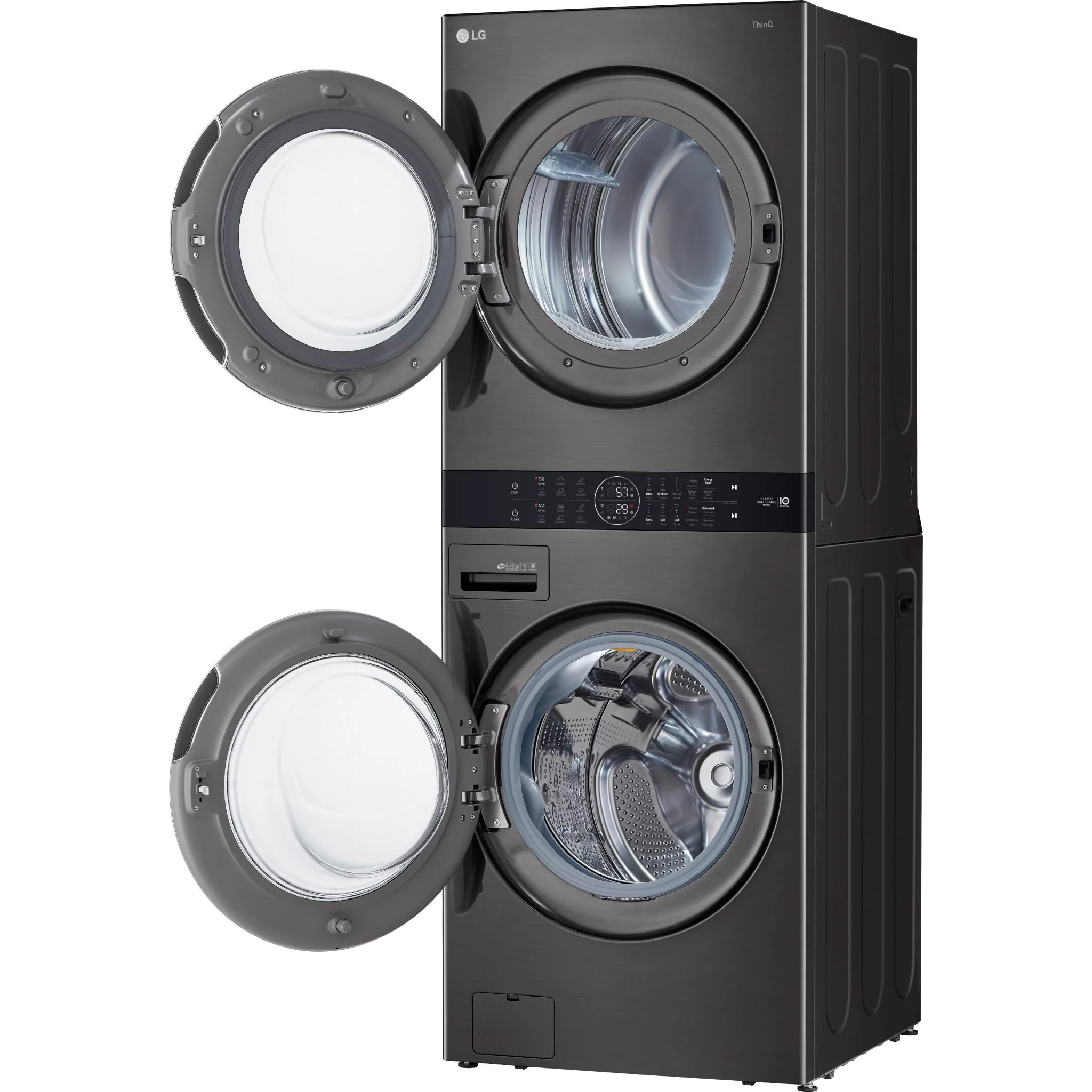 LG Single Unit Front Load LG WashTower® with Centre Control™ 5.2 cu. ft. Washer and 7.4 cu. ft. Gas - Black (WKGX201HBA) - Image 12