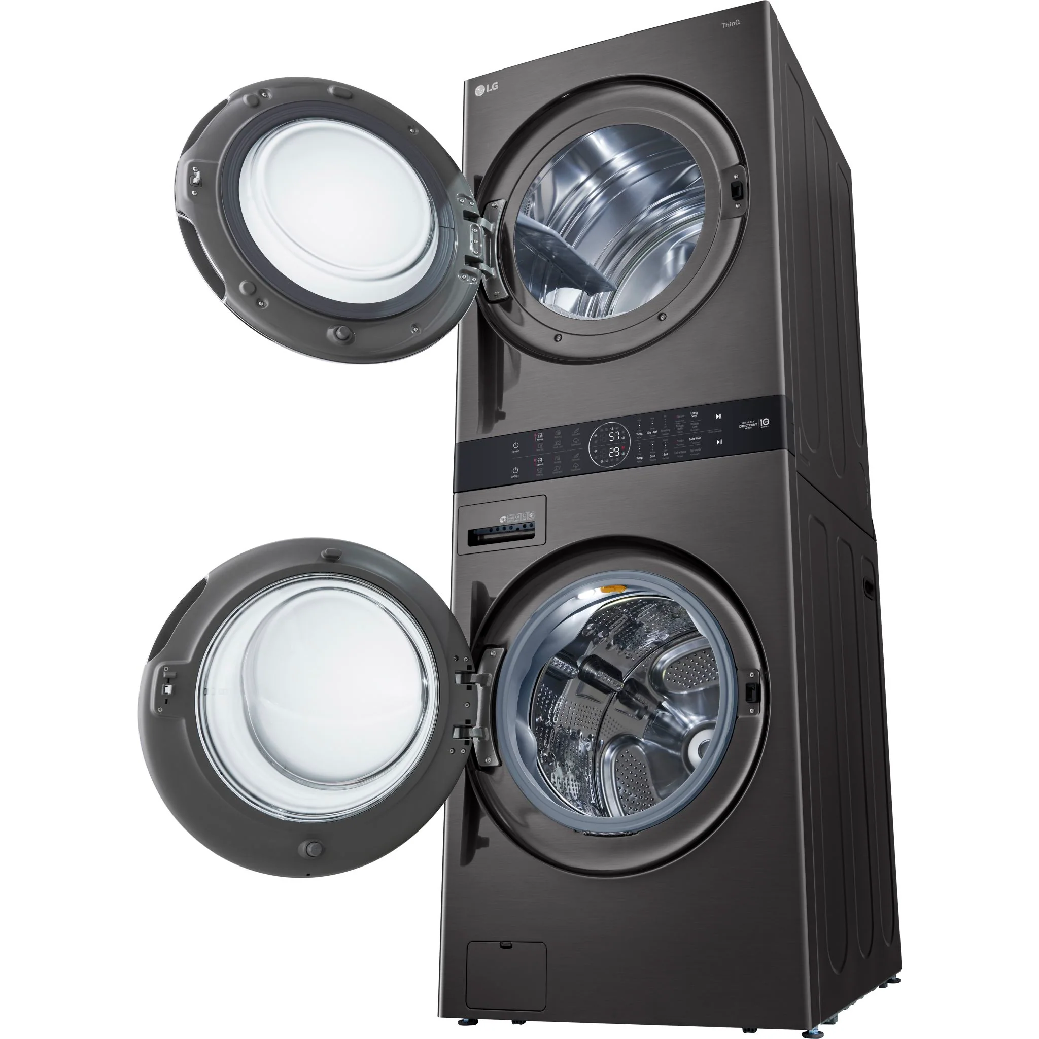 LG Single Unit Front Load LG WashTower® with Centre Control™ 5.2 cu. ft. Washer and 7.4 cu. ft. Gas - Black (WKGX201HBA) - Image 15