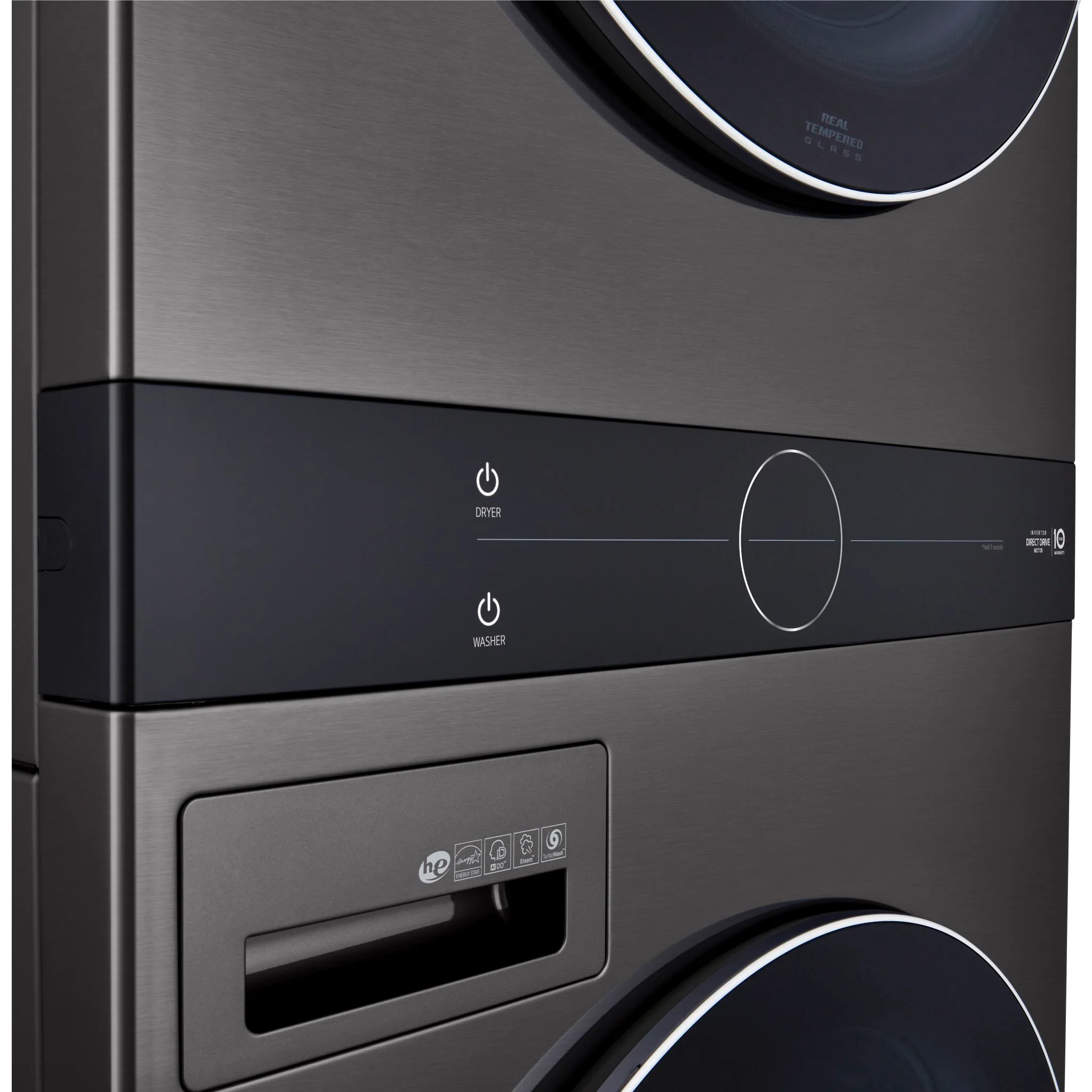 LG Single Unit Front Load LG WashTower® with Centre Control™ 5.2 cu. ft. Washer and 7.4 cu. ft. Gas - Black (WKGX201HBA) - Image 17