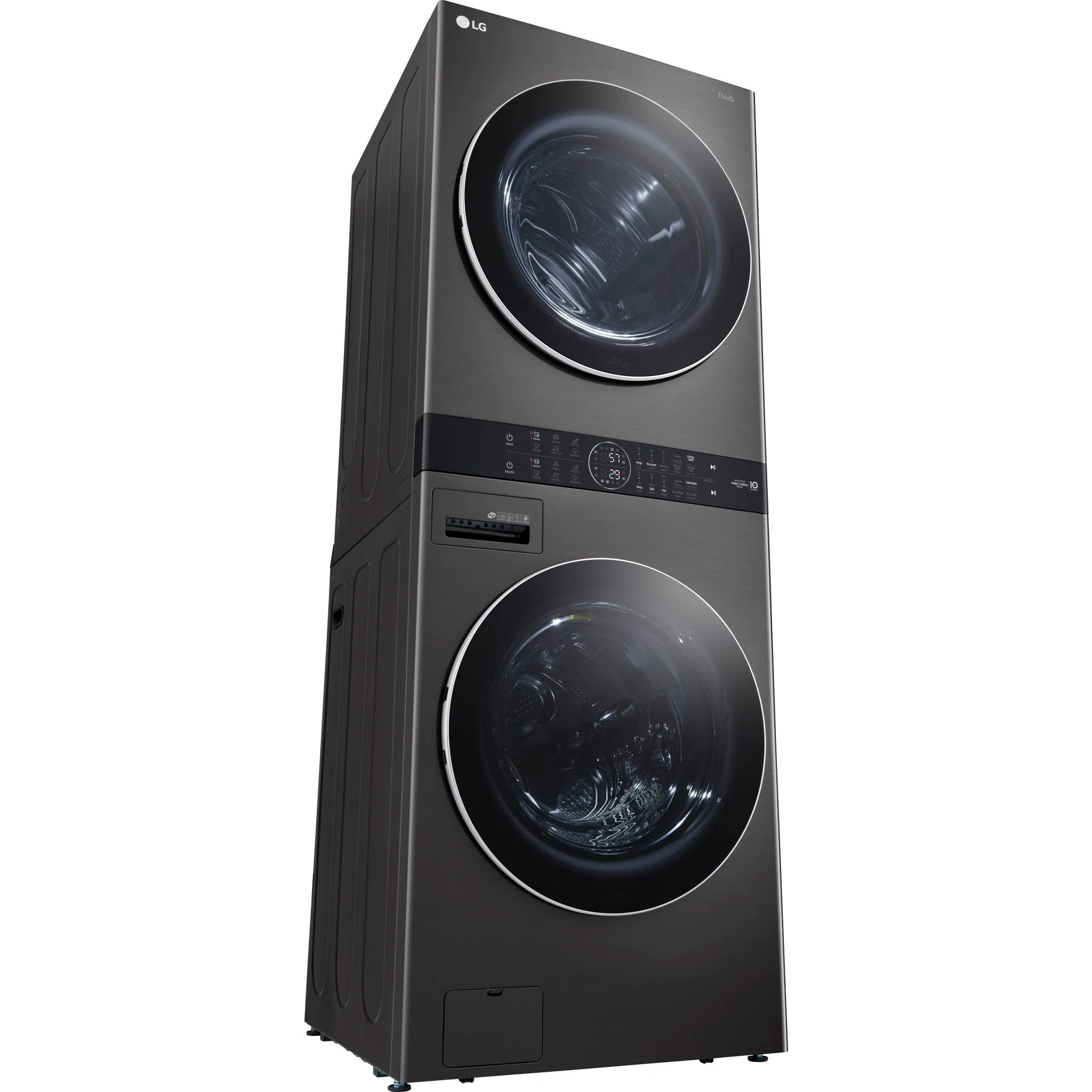 LG Single Unit Front Load LG WashTower® with Centre Control™ 5.2 cu. ft. Washer and 7.4 cu. ft. Gas - Black (WKGX201HBA) - Image 8