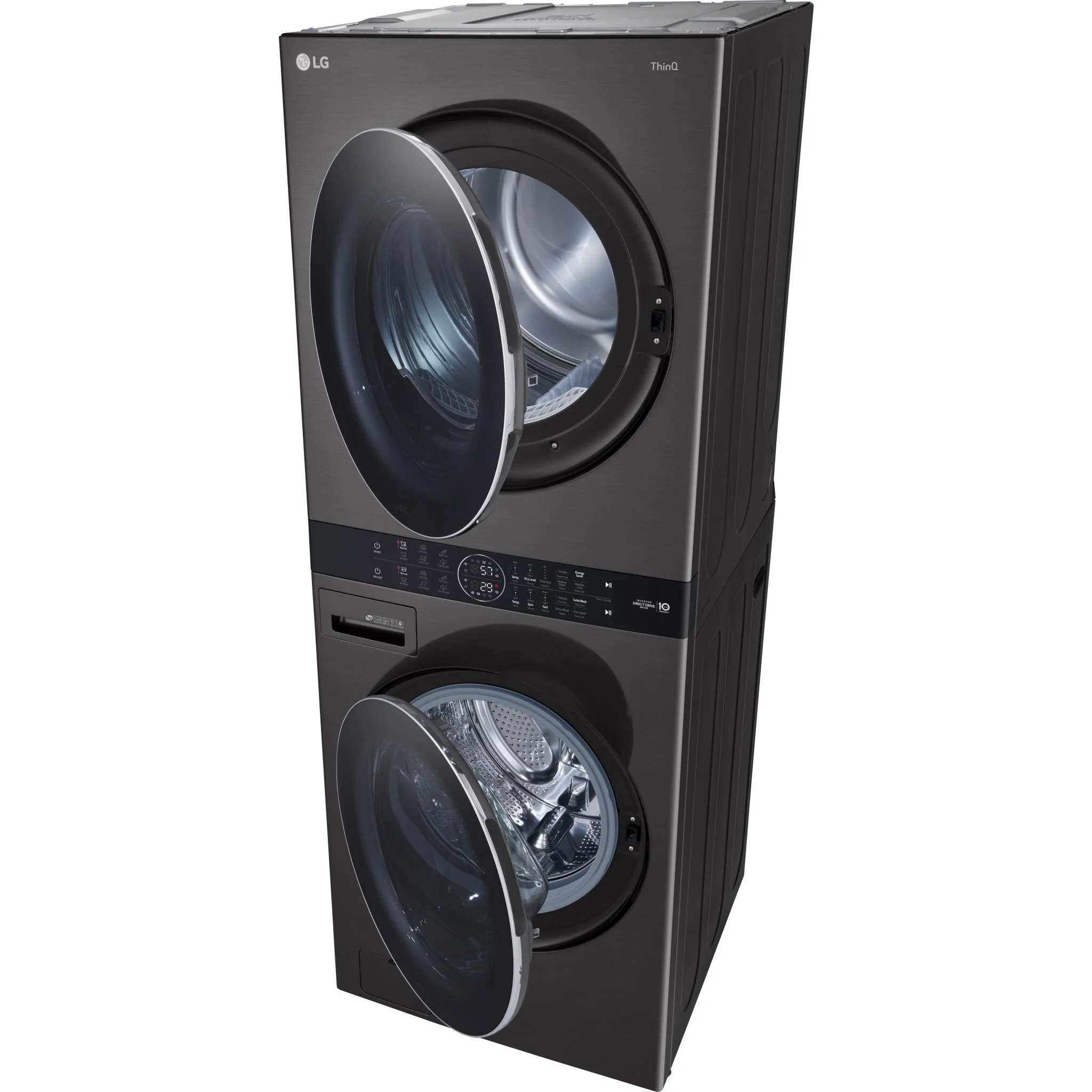 LG Single Unit Front Load LG WashTower® with Centre Control™ 5.2 cu. ft. Washer and 7.4 cu. ft. Gas - Black (WKGX201HBA) - Image 9