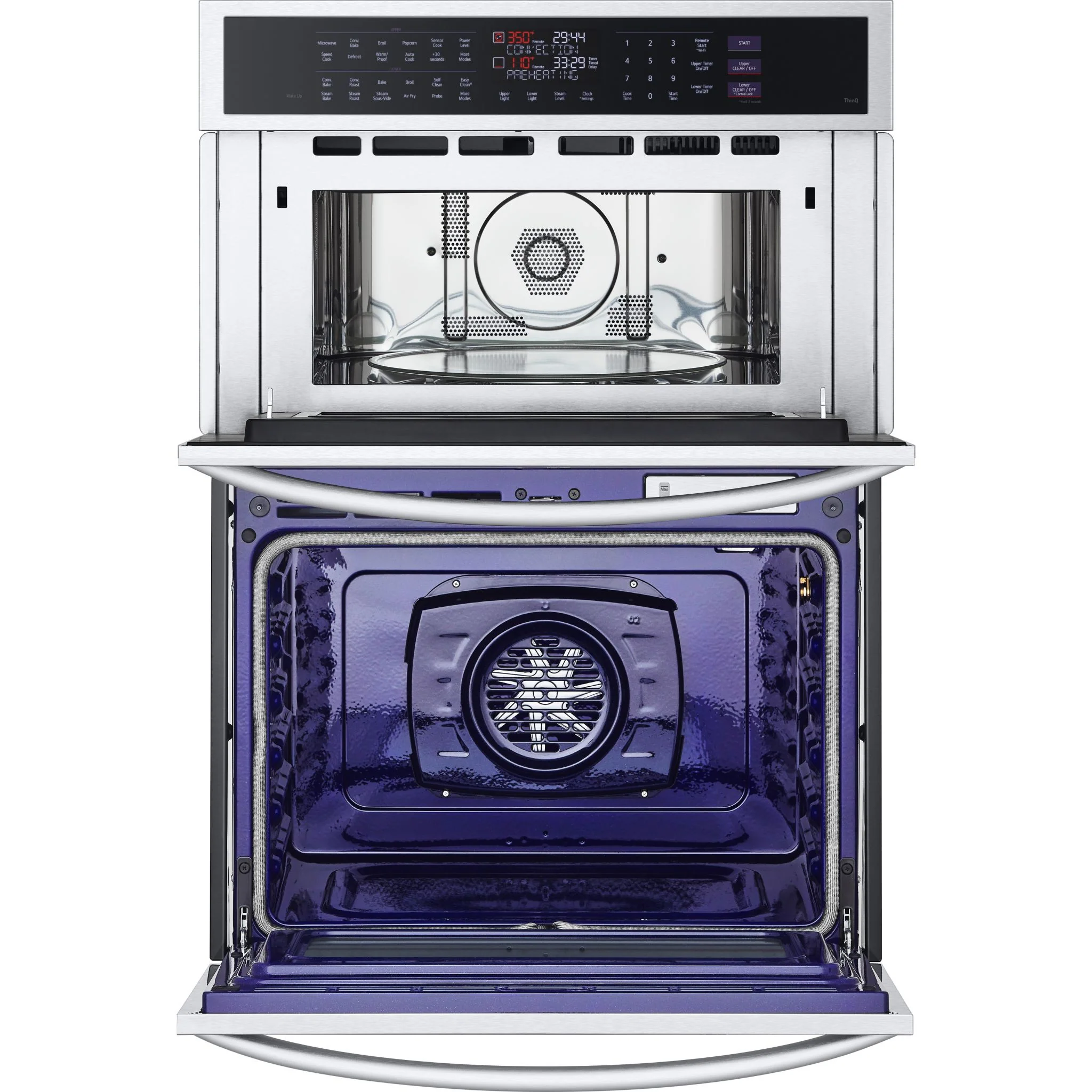 LG 1.7/4.7 cu. ft. Smart Combination Wall Oven with InstaView®, True Convection, Air Fry, and Steam Sous Vide - Stainless (WCEP6427F) - Image 12