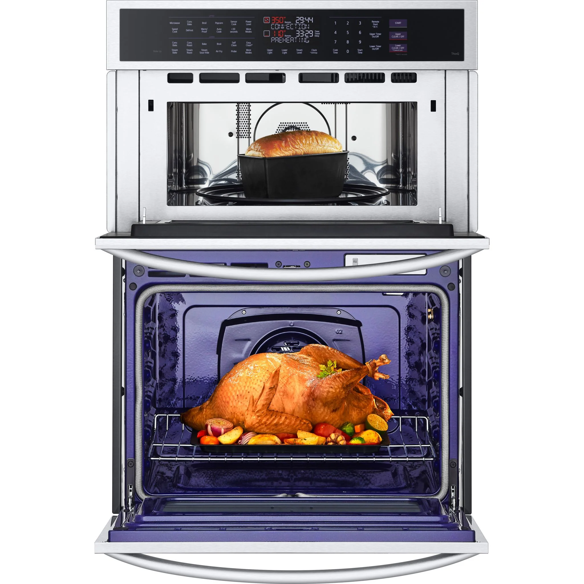 LG 1.7/4.7 cu. ft. Smart Combination Wall Oven with InstaView®, True Convection, Air Fry, and Steam Sous Vide - Stainless (WCEP6427F) - Image 14