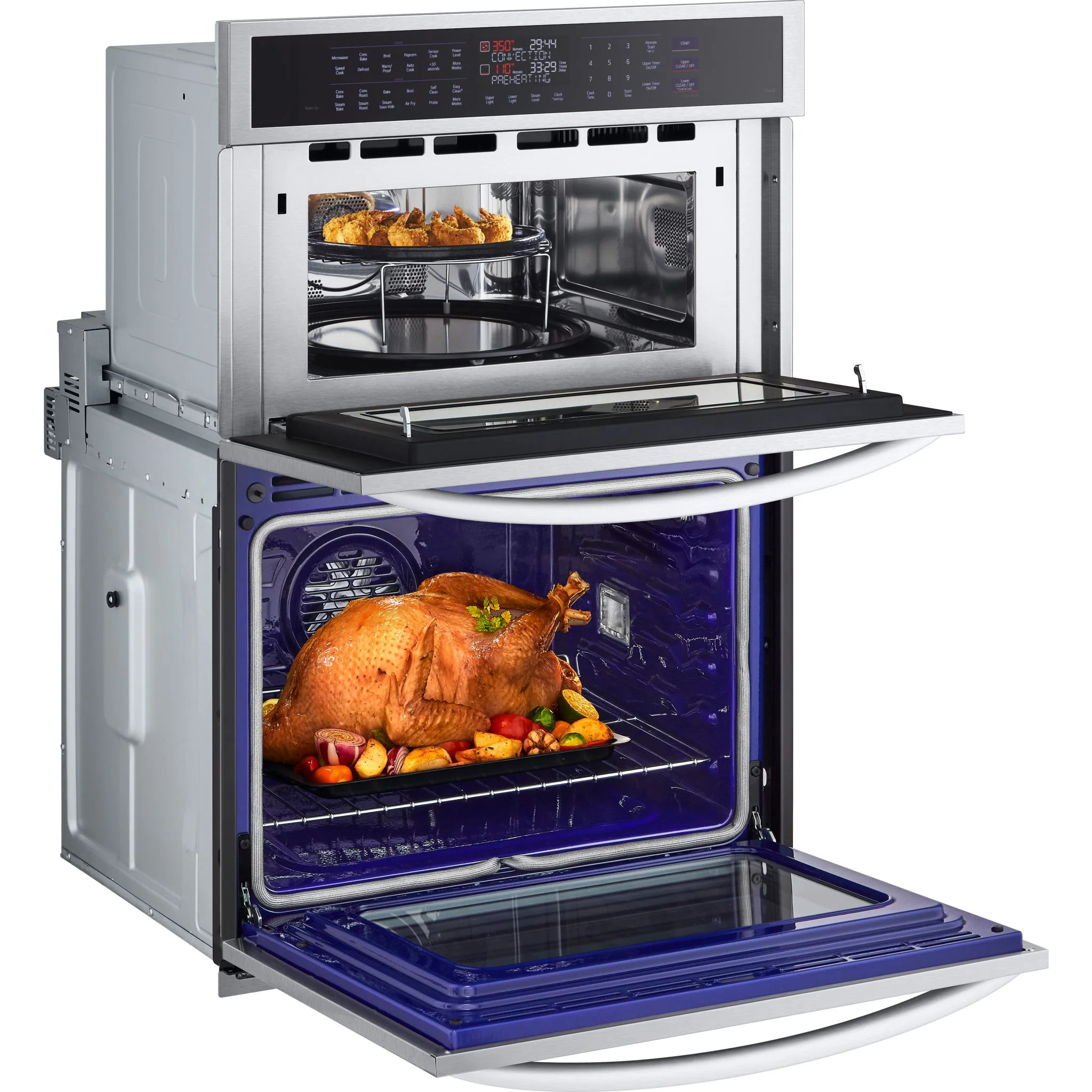 LG 1.7/4.7 cu. ft. Smart Combination Wall Oven with InstaView®, True Convection, Air Fry, and Steam Sous Vide - Stainless (WCEP6427F) - Image 9