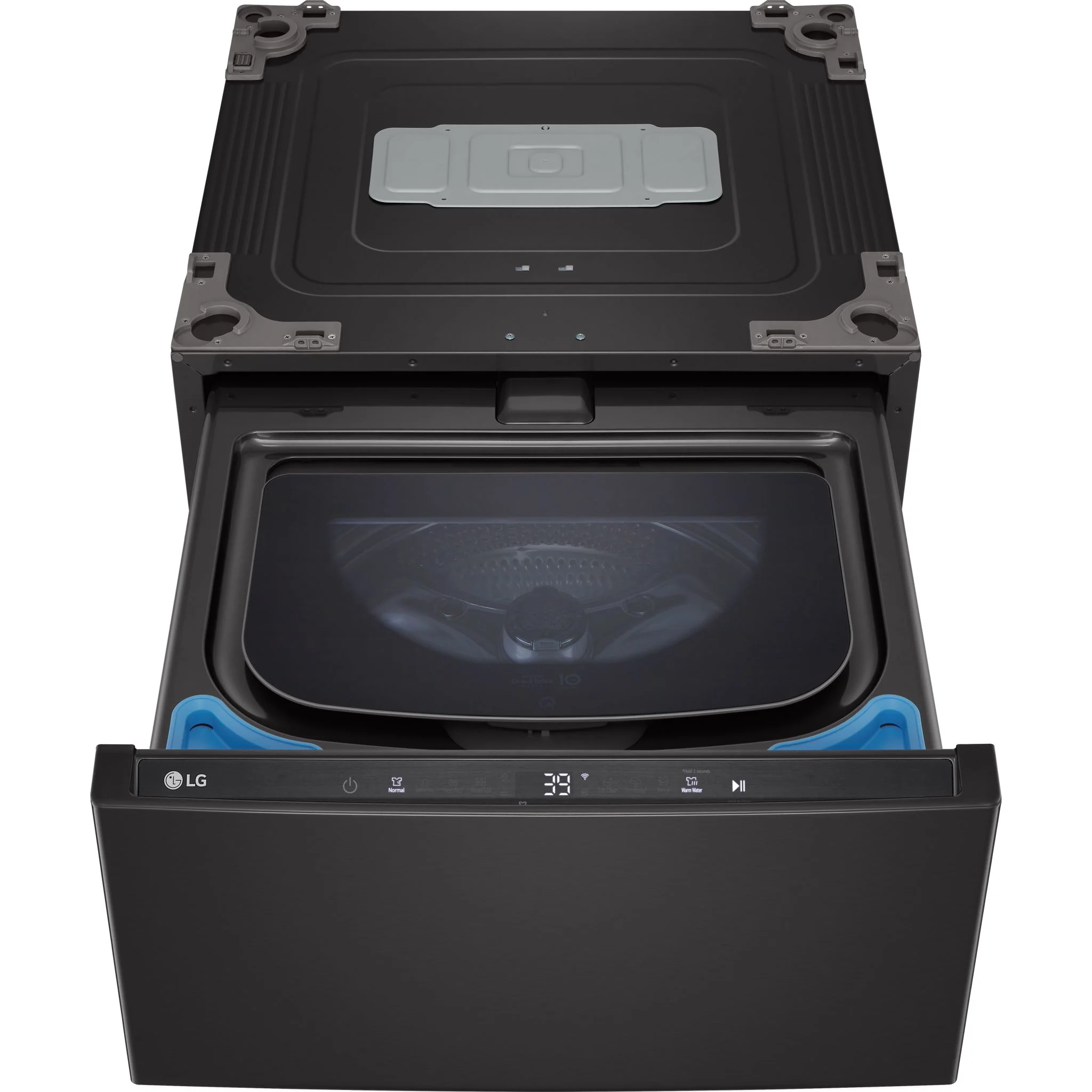 LG 27'' SideKick™ Pedestal Washer - Black Steel (WD300CB) - Image 3