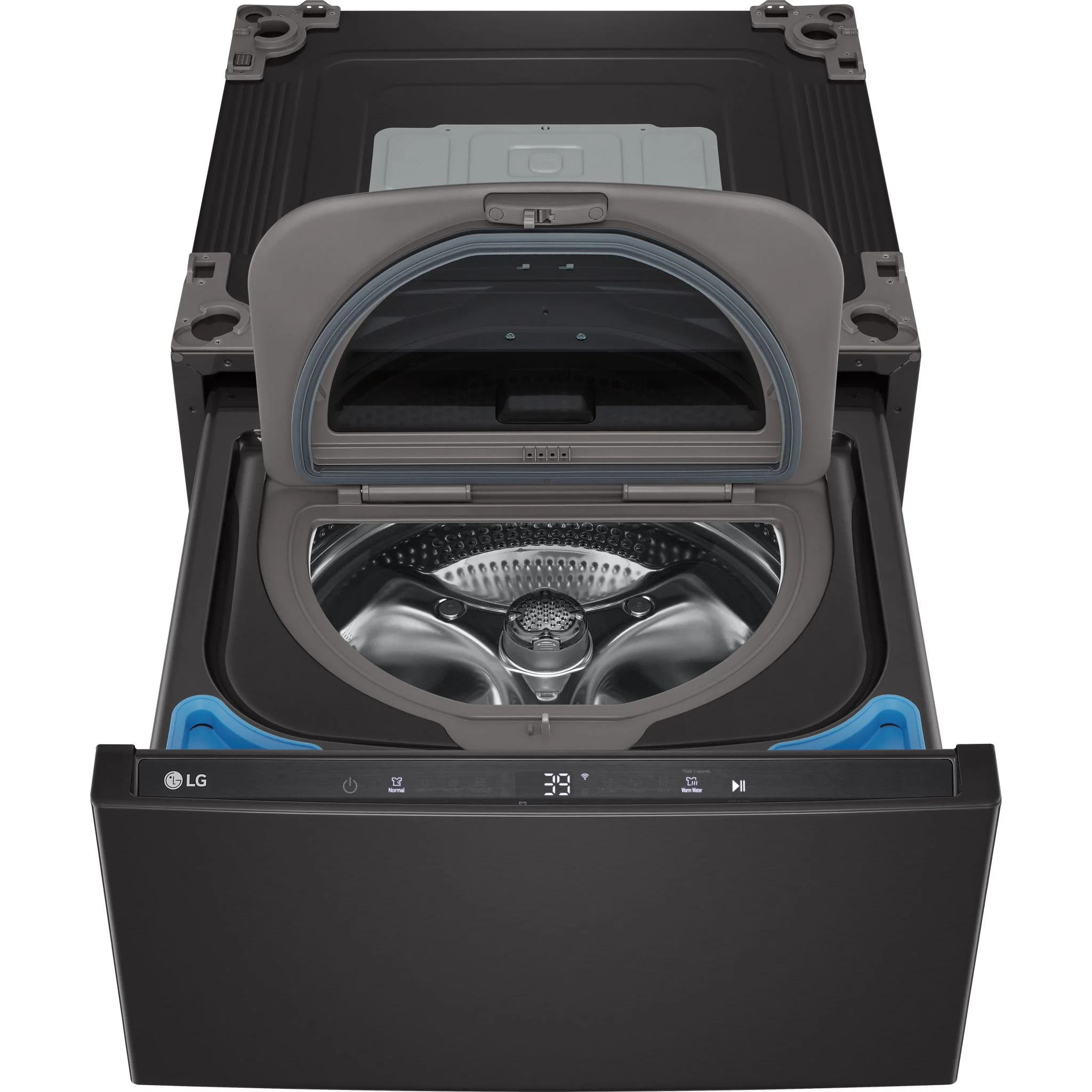 LG 27'' SideKick™ Pedestal Washer - Black Steel (WD300CB) - Image 4