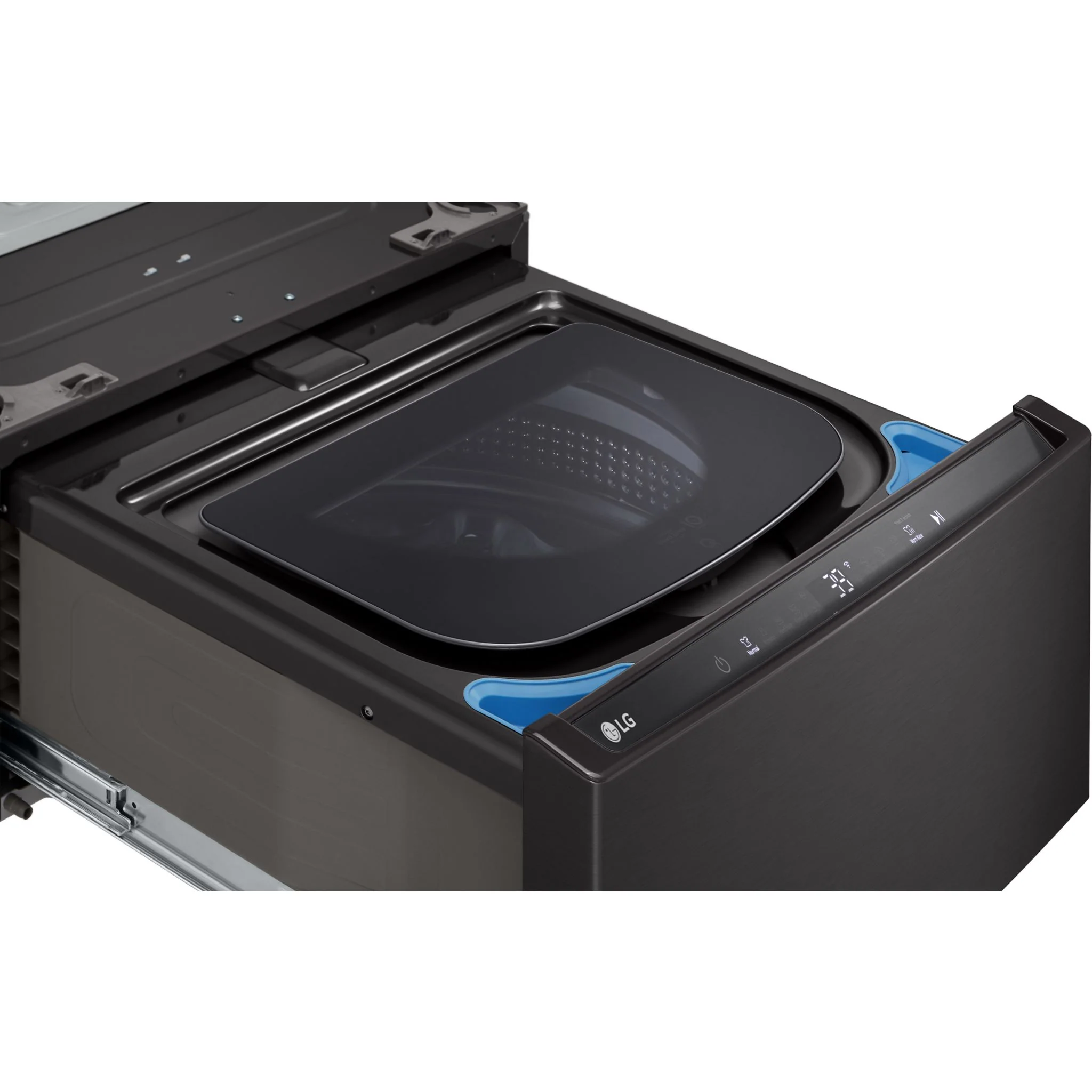 LG 27'' SideKick™ Pedestal Washer - Black Steel (WD300CB) - Image 5